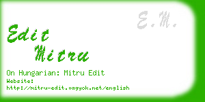 edit mitru business card